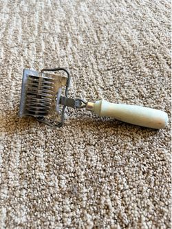 Vintage Noodle Cutter Pasta Maker w Wood Handle
