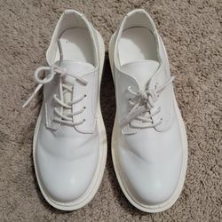 Forever 21 White Chunky Platform Oxfords Shoes Size 8