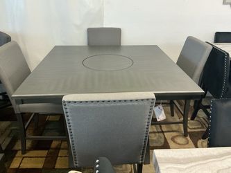 Counter Height Dining Table Set – Table + 4 Barstools