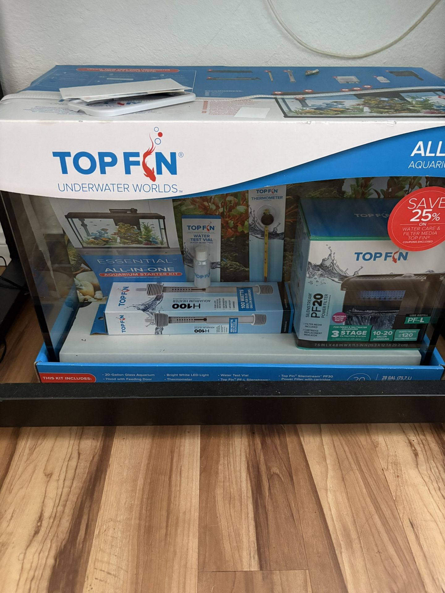 20 Gal Aquarium Top Fin Set