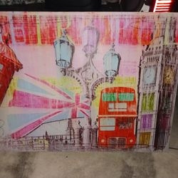 HUGE CANVAS WALL PIC 44INWD BY 34INHT BY 20 FINAL PRICE