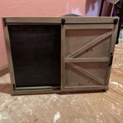 Chalk Board With Sliding Door 