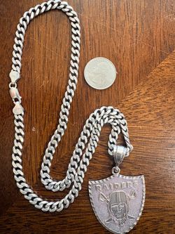 925 silver chain and pendant 62 grams