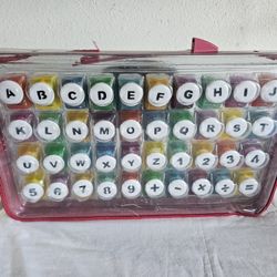 CUTTING EDGE Set of 40 Paper Punch letters/numbers in Zip Case w/ Viewing Window