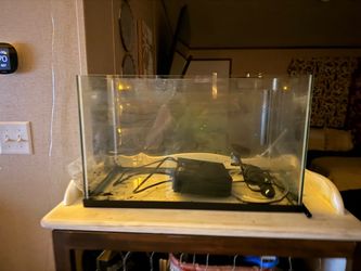 10 Gallon Glass Aquarium Fish Tank with Filter