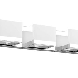 2688: (G3) BRAND NEW Modern 3 Lights LED Vanity Light for Bathroom Up and Down Chrome Bathroom Wall Light Fixtures Over Mirror (White Light 6000K)
