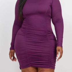 PURPLE MIDI DRESS 