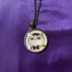 Cat Charm Chain Necklace Jewelry 