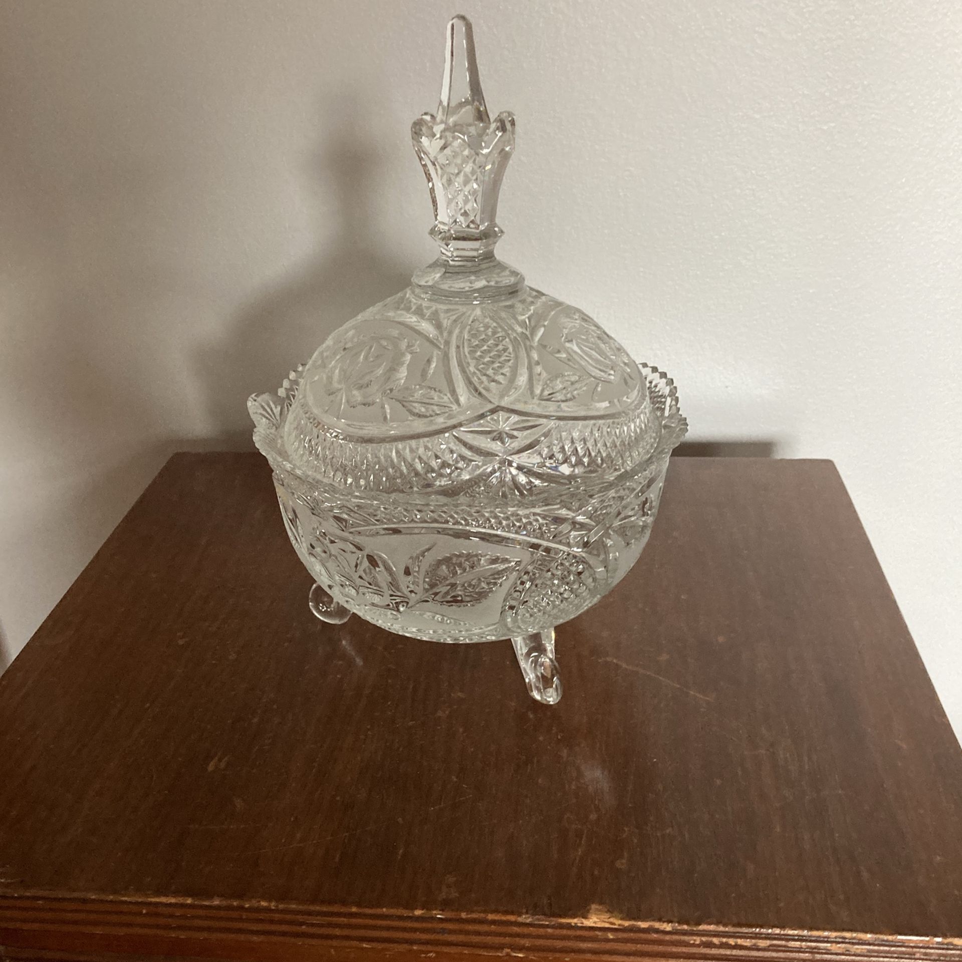 Glass candy dish