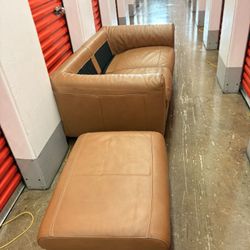 Love Seat + Ottoman ( Back Cushions Are Included )