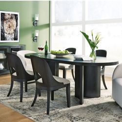 Black Oval Dinning table Brand New In The Box