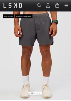 LSKD Lift 6” Training Shorts – Pirate Black – XS – Brand New with Tags