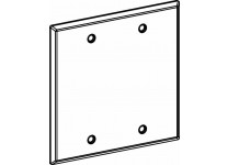 ORBIT - 2-GANG HEAVY-DUTY GALVANIZED STEEL BLANK COVER DEVICE MOUNT - WHITE