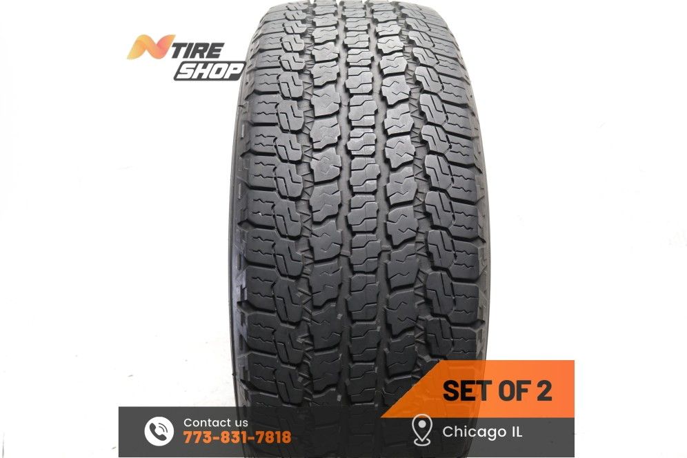 Set of 2 Used 8.5/32 265/50R20 107T Goodyear Wrangler All-Terrain Adventure Kevlar