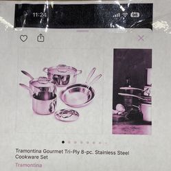 8 Piece Set Stainless Steel Cook Wear Set 