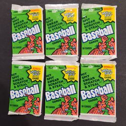 1991 FUN STUFF BASEBALL TRADING CARDS  - 6 Packs