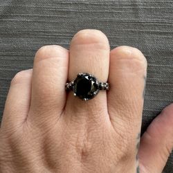 Size 7 Genuine Onyx Sterling Ring