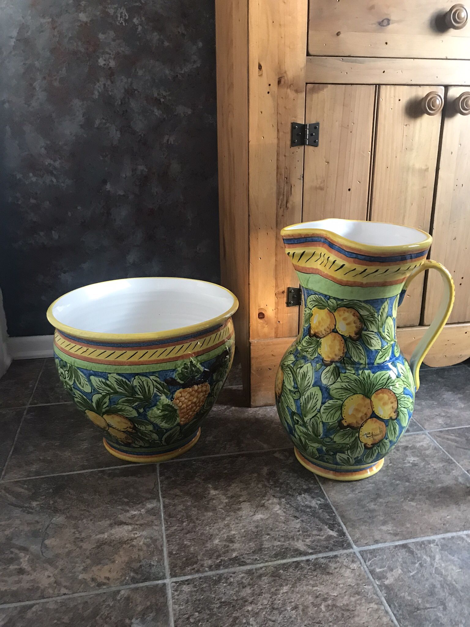 Italian Hand Painted Planter