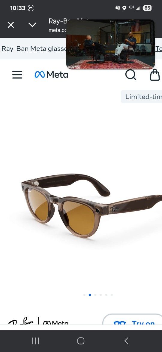 Meta Raybans Transition Glasses