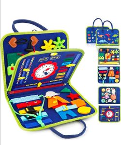 Brand new Toddler Busy Board, Montessori Sensory Toys for Boys, 3-8 Year Old Girl Toddler Travel Toys, Educational Learning Activities Board for Motor