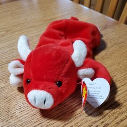 Beanie baby TY  Snort red Bull 