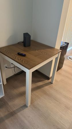 Ikea Brown and white Square Table