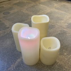 Battery Powered Candles, Set Of 4
