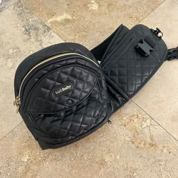 Another Tushbaby Hip Carrier in Stiched Black Leather