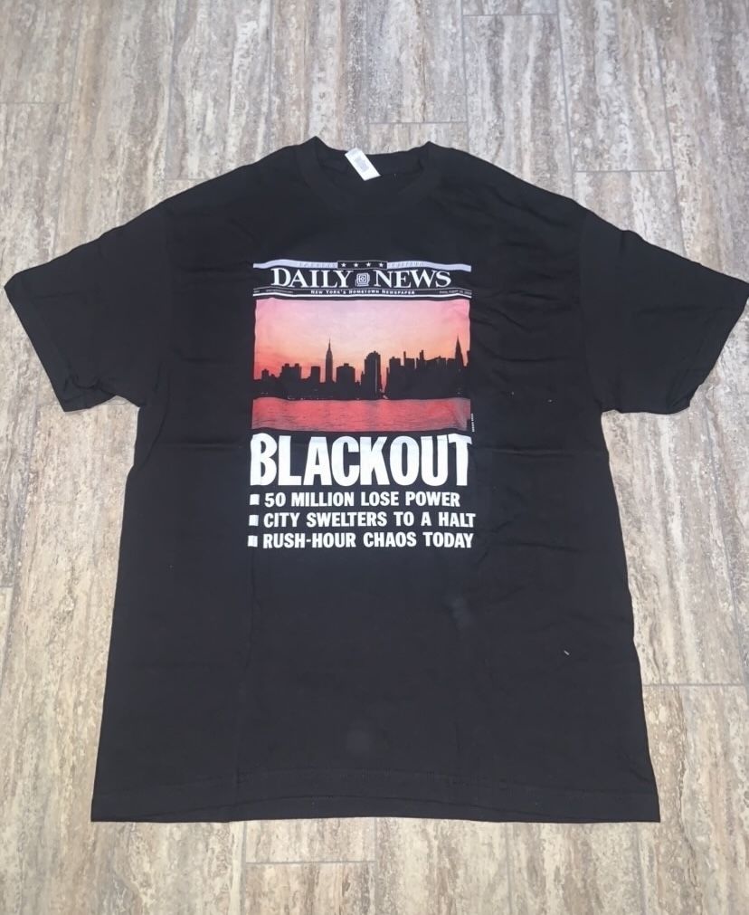 BRAND NEW vintage 2003 black NYC Blackout Tee New York City (SIZE: SMALL, LARGE, XL) graphic tee print- $20