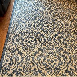 Safavieh Brentwood Power-Loomed Area Rug – Navy & Creme (5'3" x 7'