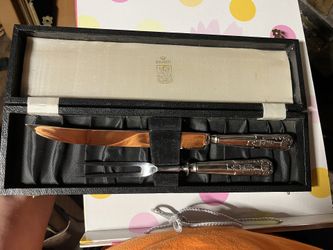 Kirk &Matz Sheffield Collection Of Carving Knife &Fork Set With A Lockable Case
