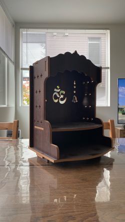 Wooden Hindu Pooja Mandir Temple Altar