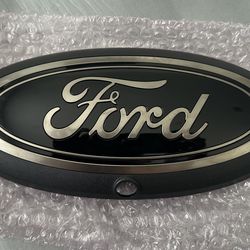 Nameplate Dark blue  FORD 9X3.5 inches