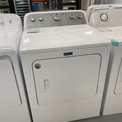 MayTag White 7.0 Cu. Ft. Gas Dryer With Sanitize Cycle 
