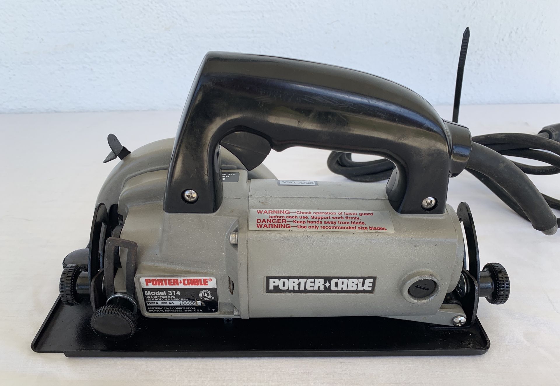 PorterCable 314 Type 5 4 1/2" worm drive trim saw, excellent! for Sale