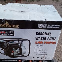 NIB Land Honor LHR-TWP80 Gasoline Water Pump