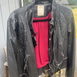 Free People Vegan leather jacket 