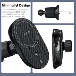 pitaka for Qi2 MagSafe Car Mount Charger with NFC Feature, 360° Rotation
