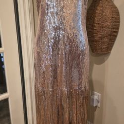 Sequin Dress, Rosegold, Size L