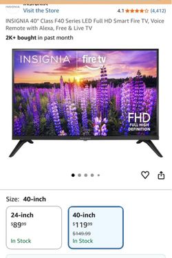 INSIGNIA 40" Class F40 Series LED Full HD Smart Fire TV