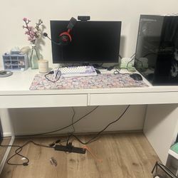 White IKEA Desk