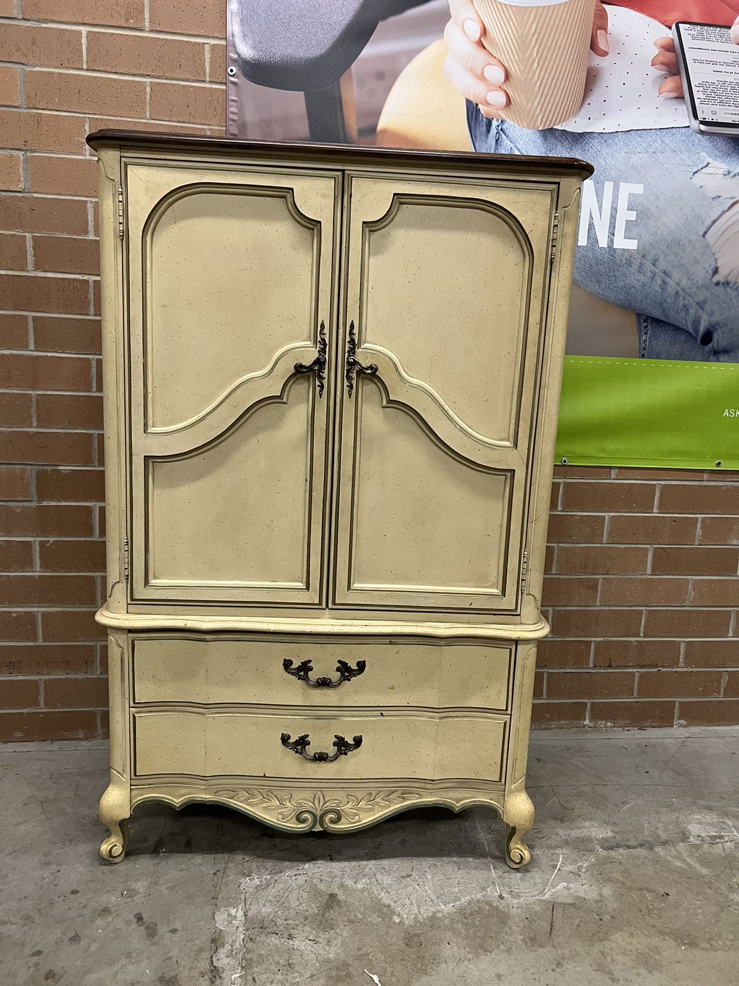 French Provincial Armoire Wardrobe/Dresser