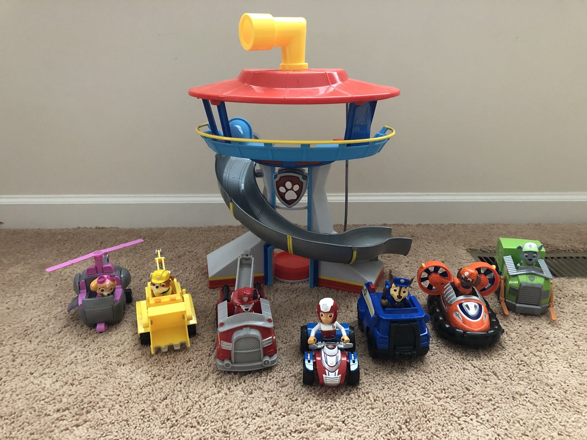 Paw Patrol Toys - complete set and look out tower