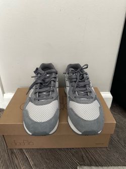 Diadora Grey Suede Low-Top Sneakers