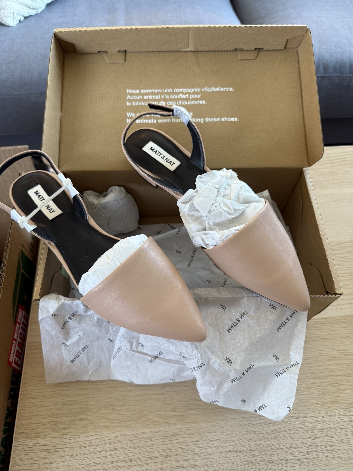 Matt & Nat Brand New Sling Back Flats, Never Worn!!!