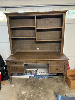 Solid wood computer table