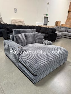 New! Ultra Soft Plush Chaise Lounge, Chaise Lounger, Corduroy Lounge, Sofabed Size, Sleeper Sofa Couch,Grey Sofa Chair, Recliner Style Chaise Lounger 