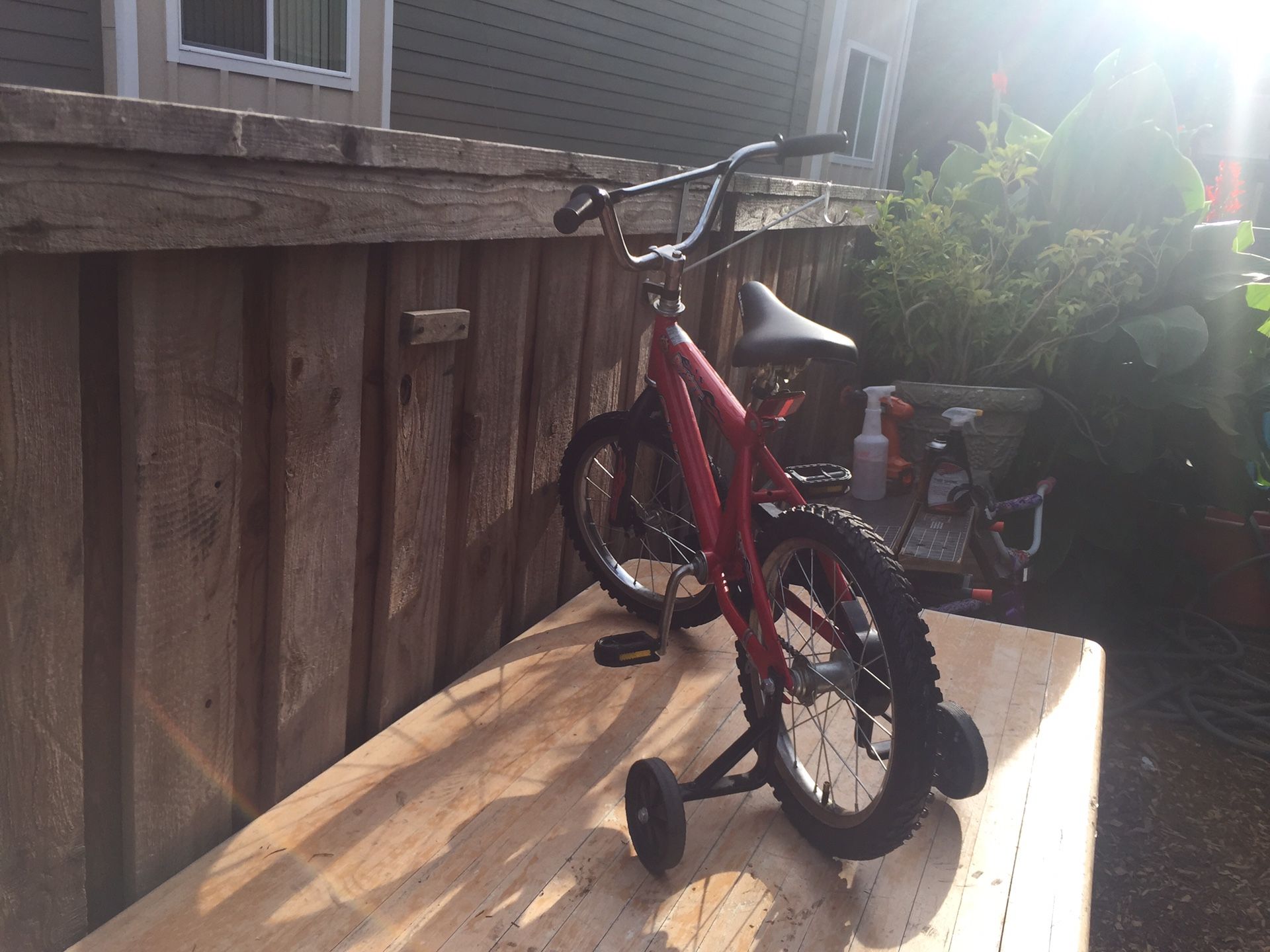 Like New Quest Rocket BMX Bike 16 Inch With or W O Training Wheels