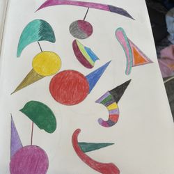 Crazy Shapes Colored Pencil Drawing 