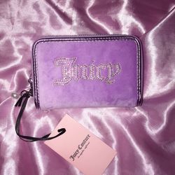 JUICY COUTURE Violet Double Medium Zip Wallet